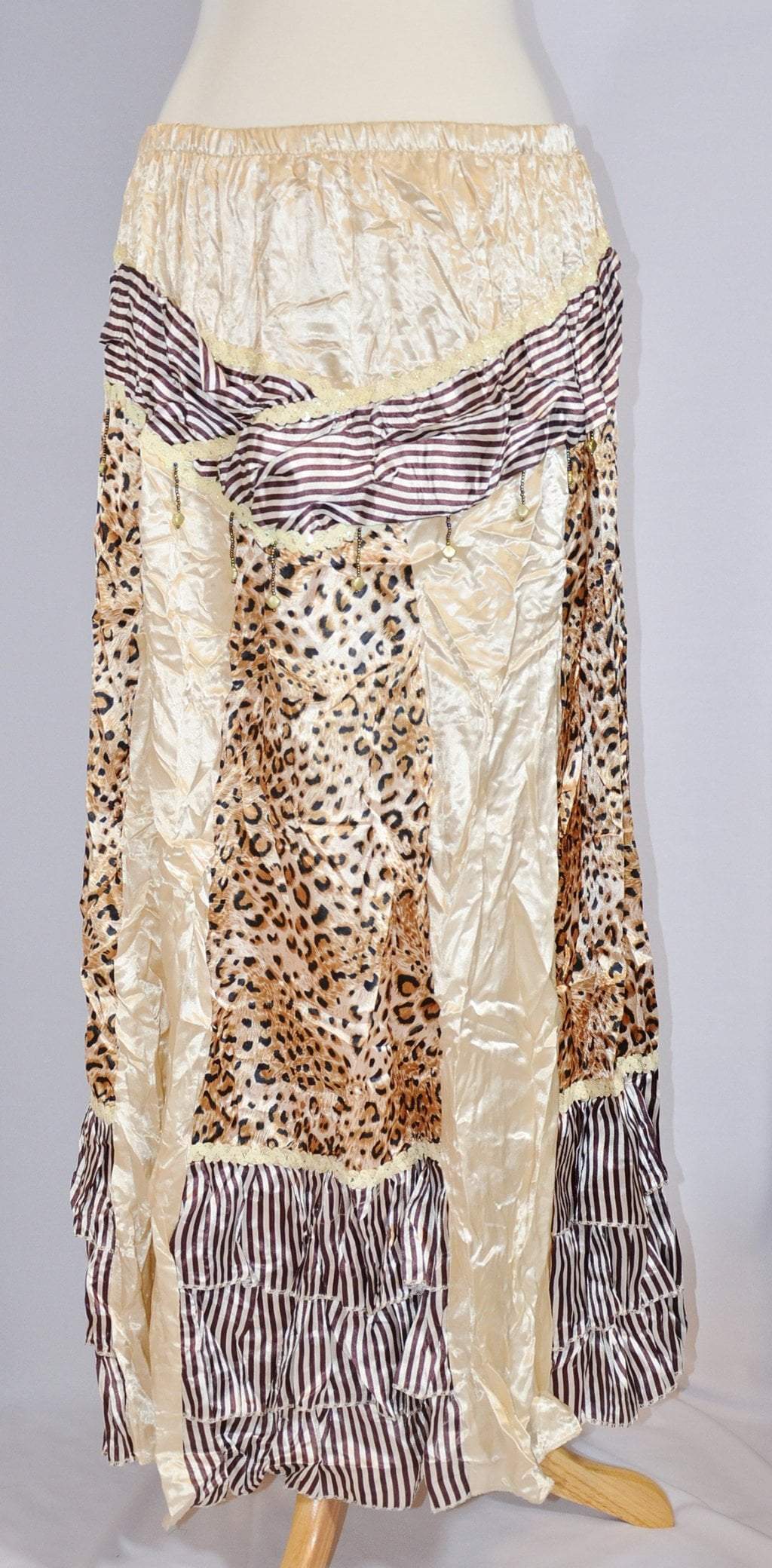Tan Satin leopard and stripes Kabayare