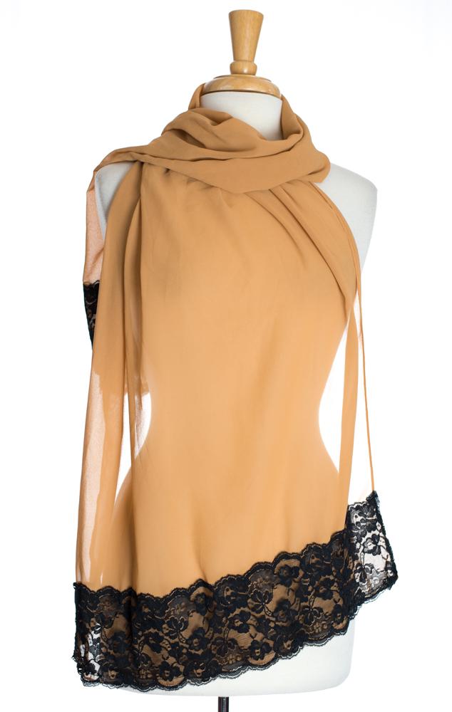 Tan Signature Lace Hijab Kabayare