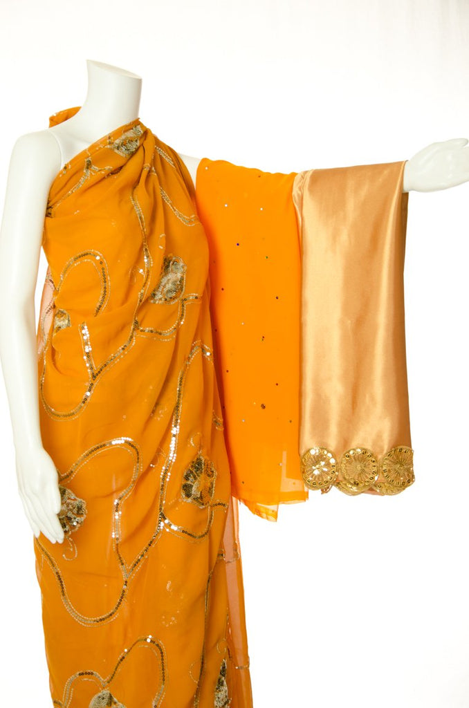 Tangerine Saree Dirac Kabayare