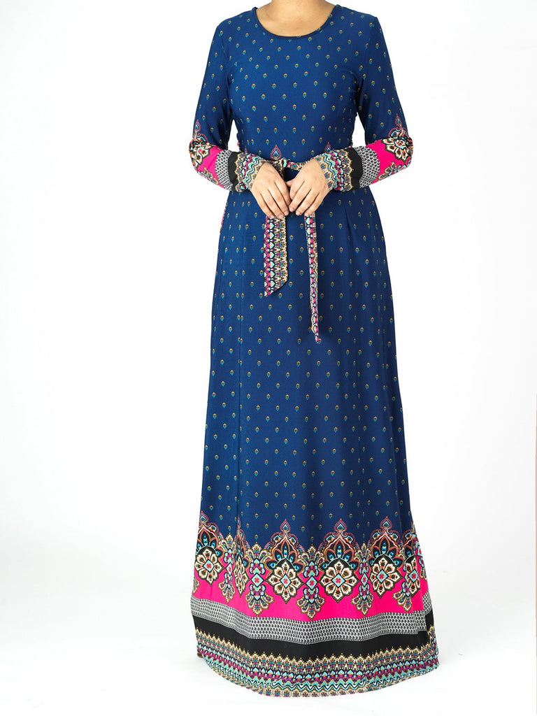 Tapestry boho print maxi dress Kabayare