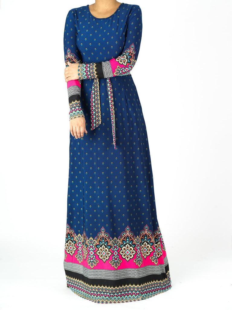 Tapestry boho print maxi dress Kabayare