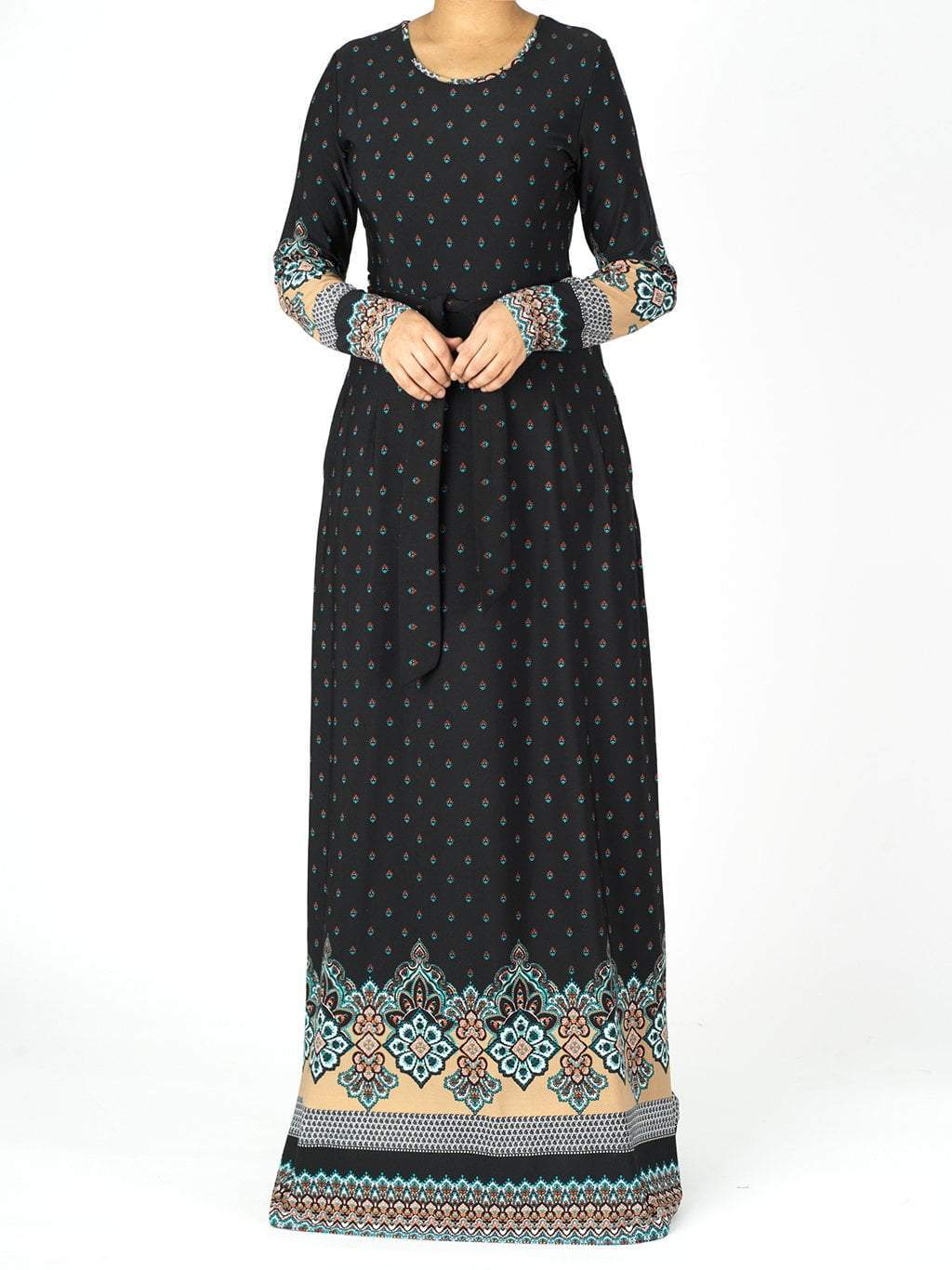 Tapestry boho print maxi dress Kabayare