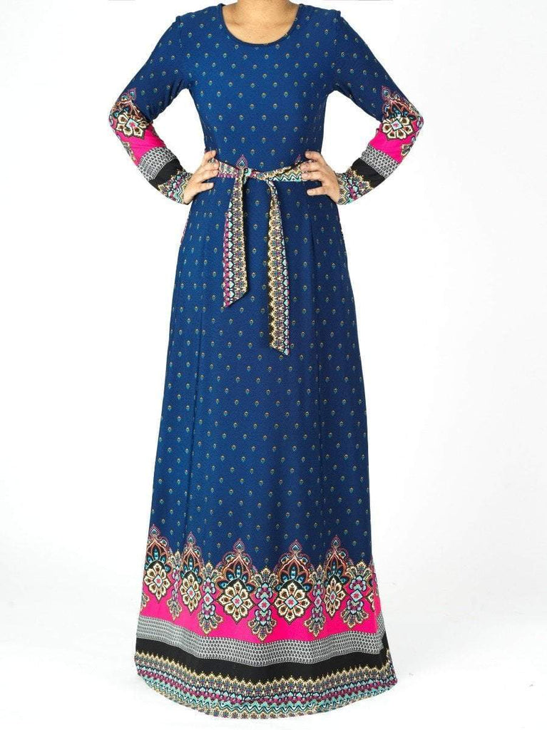 Tapestry boho print maxi dress Kabayare