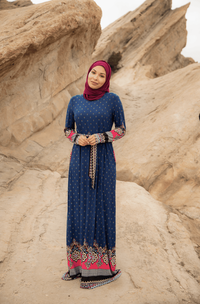 Tapestry boho print maxi dress Kabayare