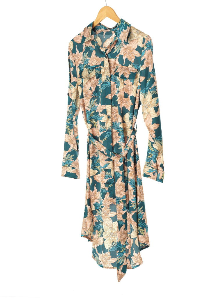 Teal Green PRINT HIGH-LOW TUNIC Kabayare