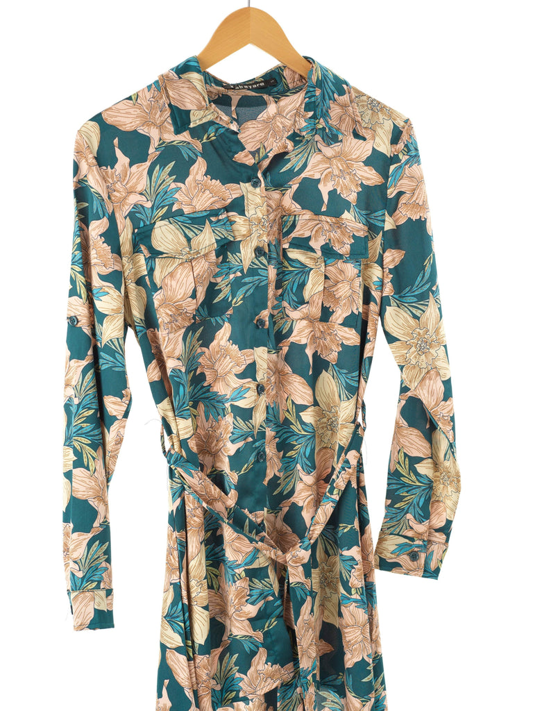 Teal Green PRINT HIGH-LOW TUNIC Kabayare