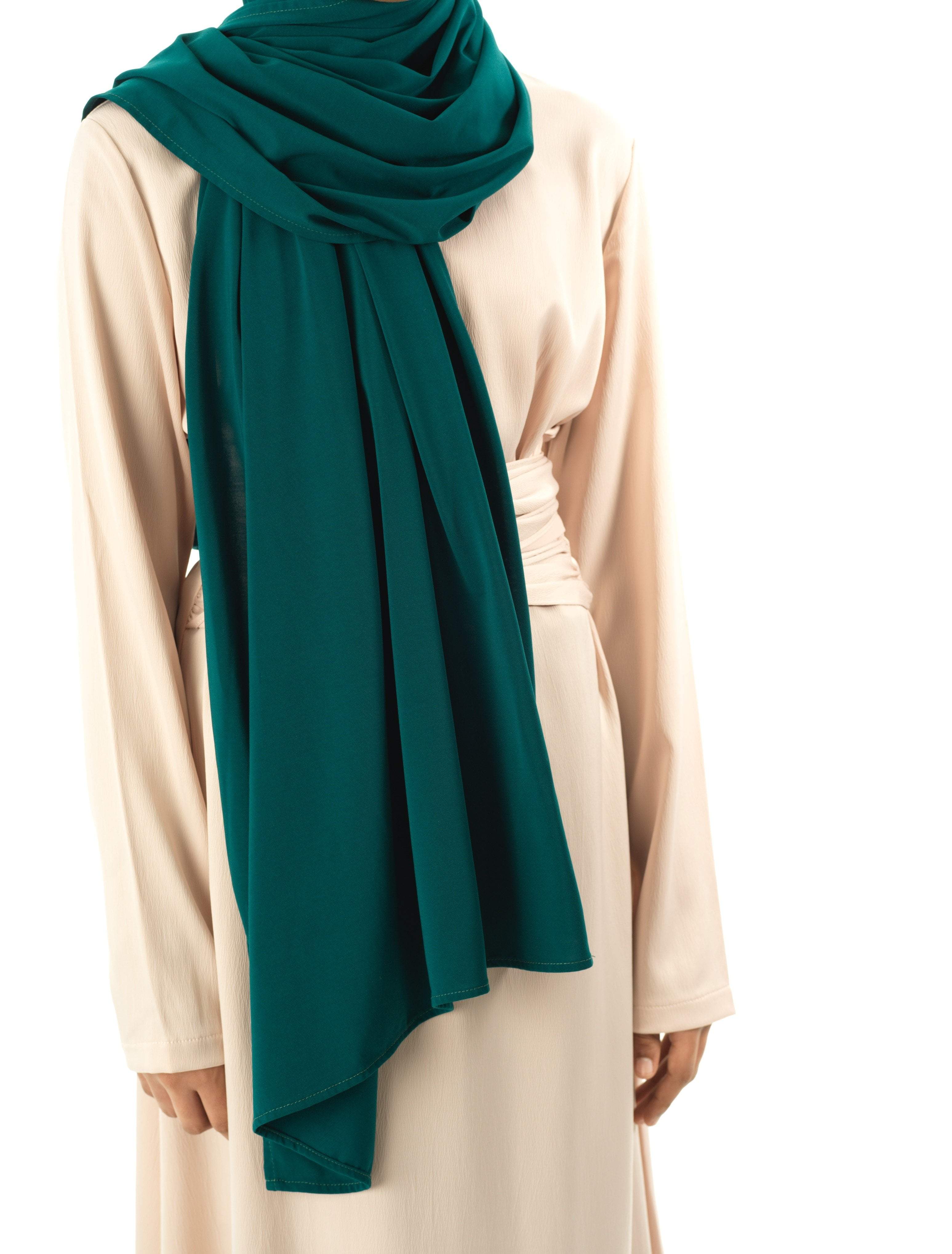 Teal Milk Silk Hijab Kabayare