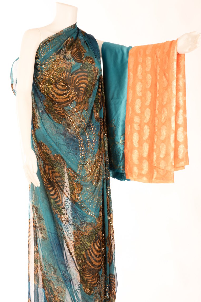 Teal & Peach Dagax Dirac Kabayare