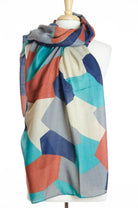 Teal Rocky Print Scarf Kabayare