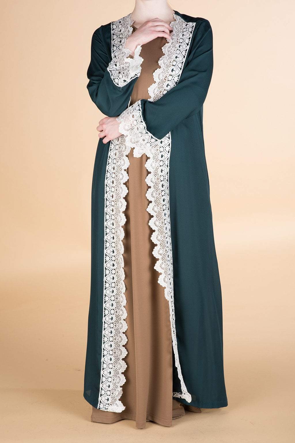 Teal sophisticated lace Kimono Kabayare