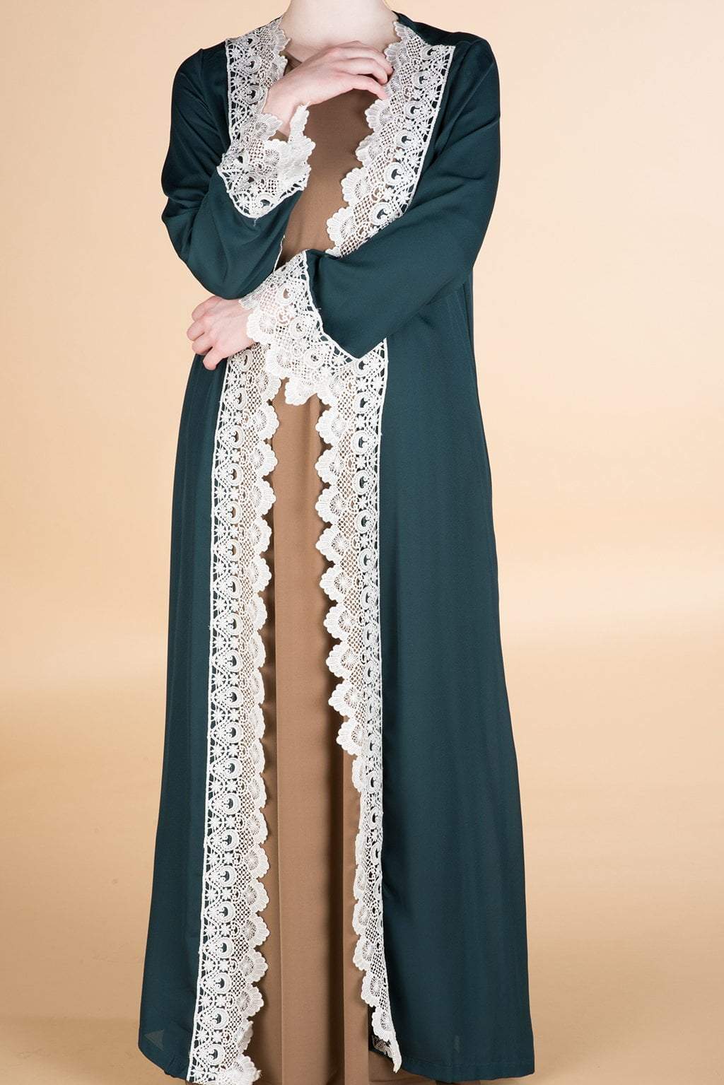 Teal sophisticated lace Kimono Kabayare
