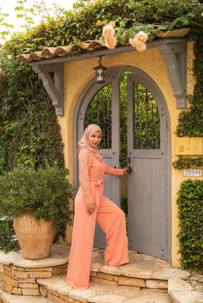 The delightful Modest long sleeve  jumpsuits Kabayare