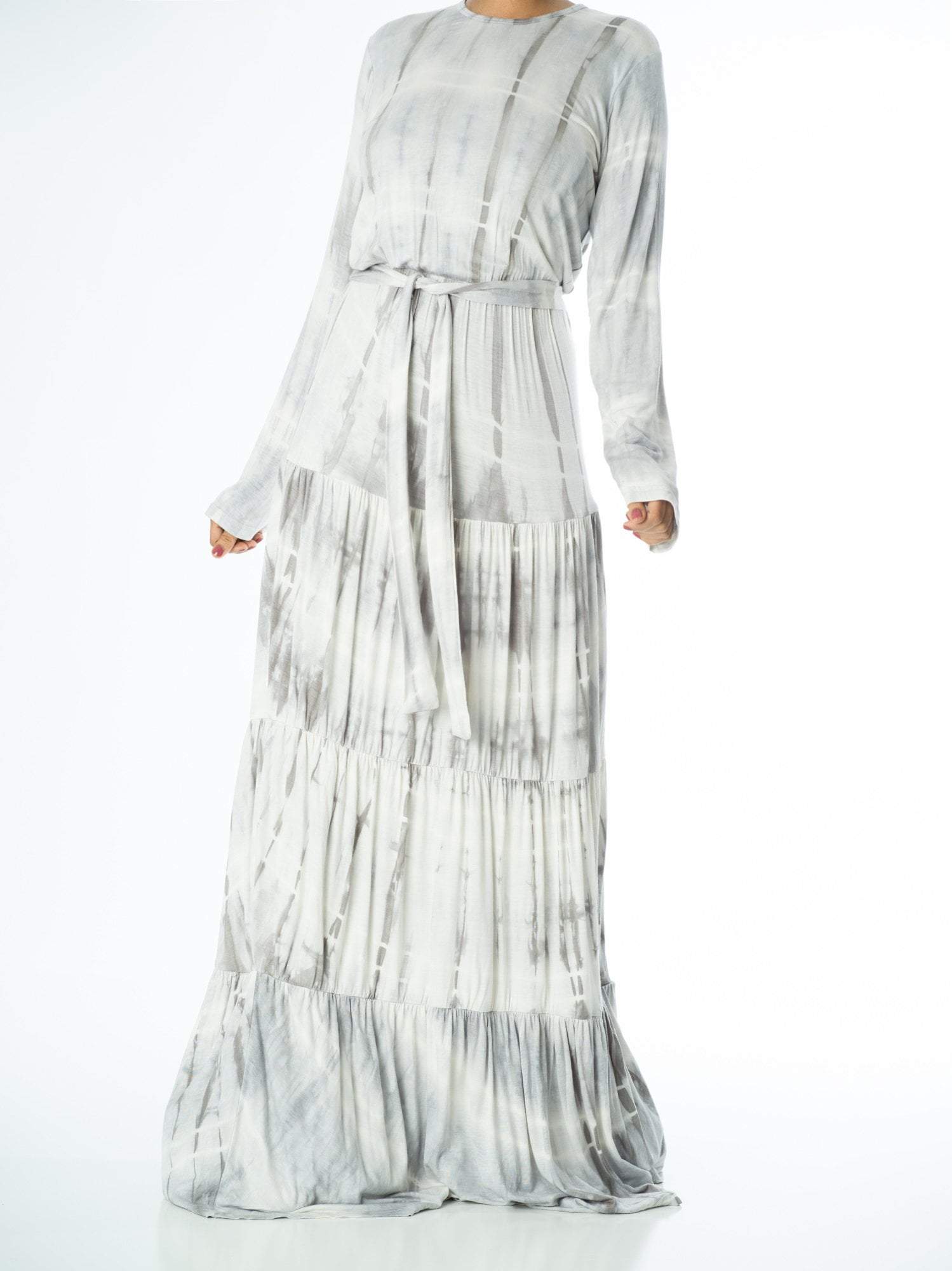 Tie dye Long sleeve maxi dress Kabayare