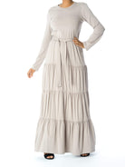 Tiered cotton long sleeve maxi dress Kabayare