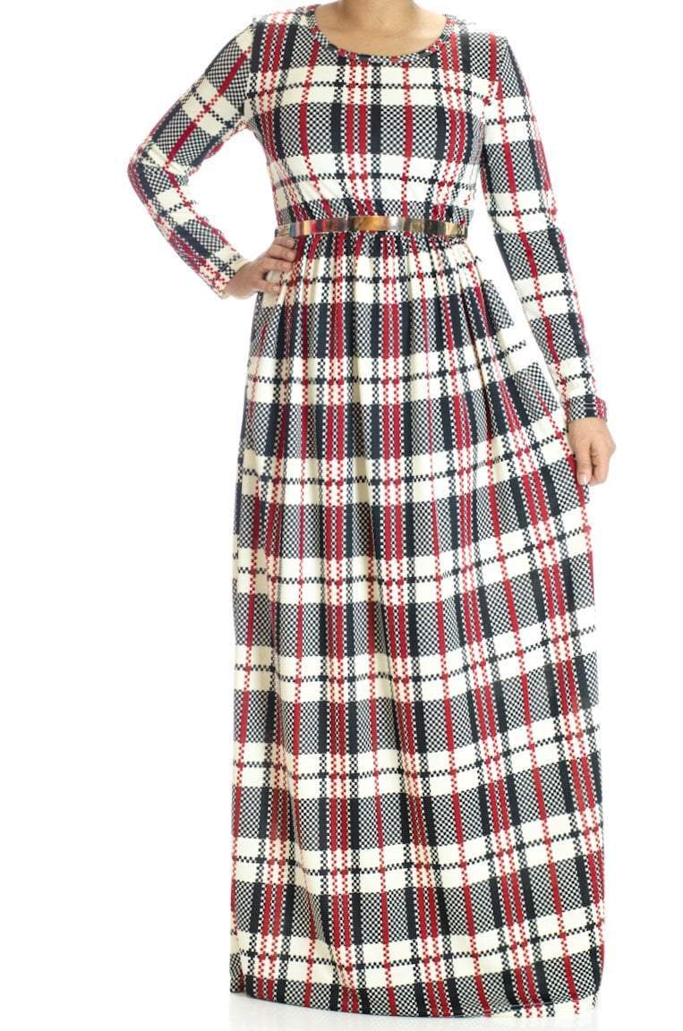 Timeless checked Maxi dress Kabayare