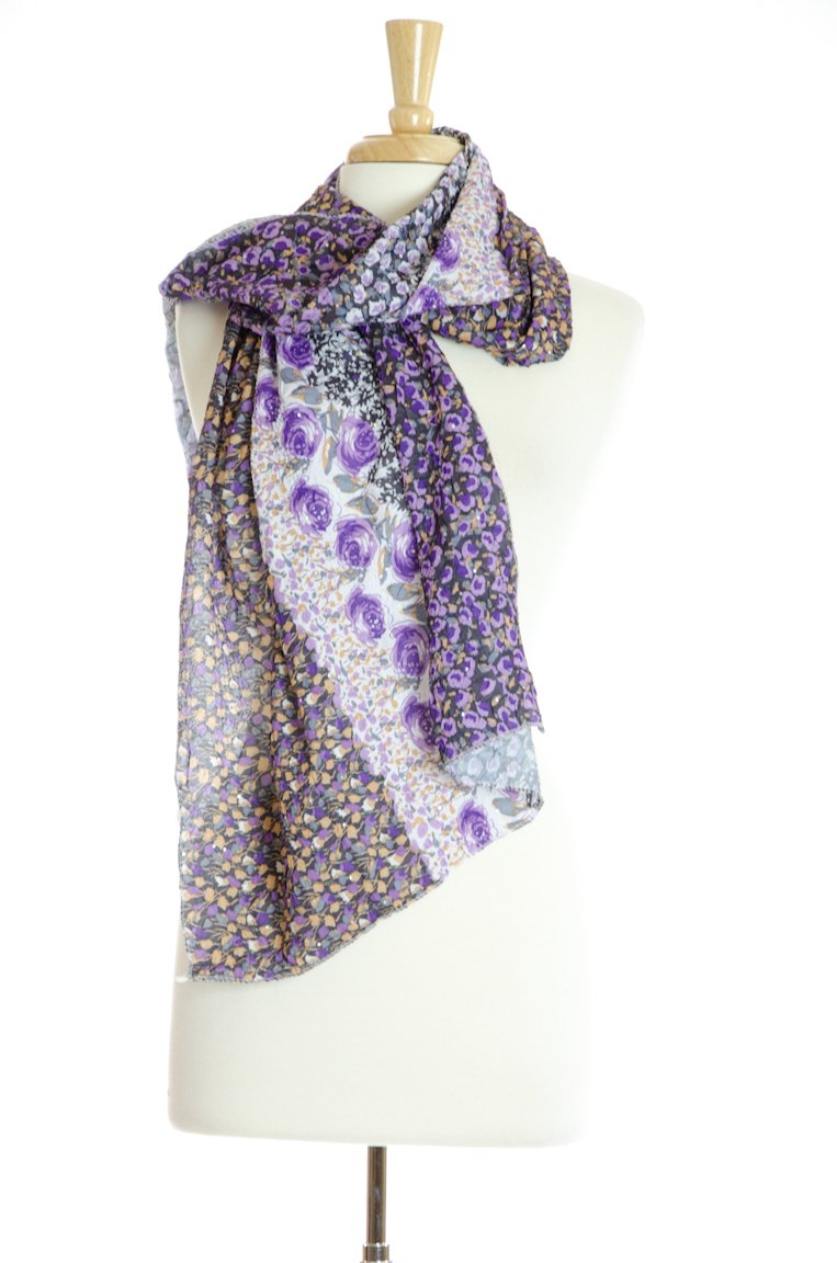 Tropical-purple Scarf Kabayare