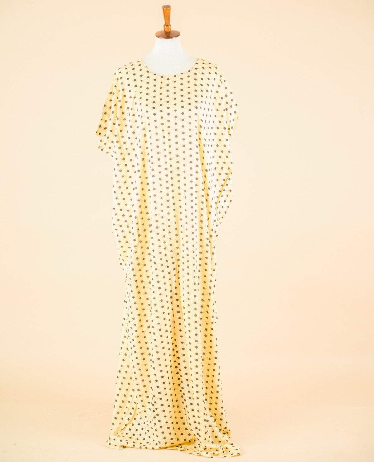 Vanilla polka dots bati dress Kabayare