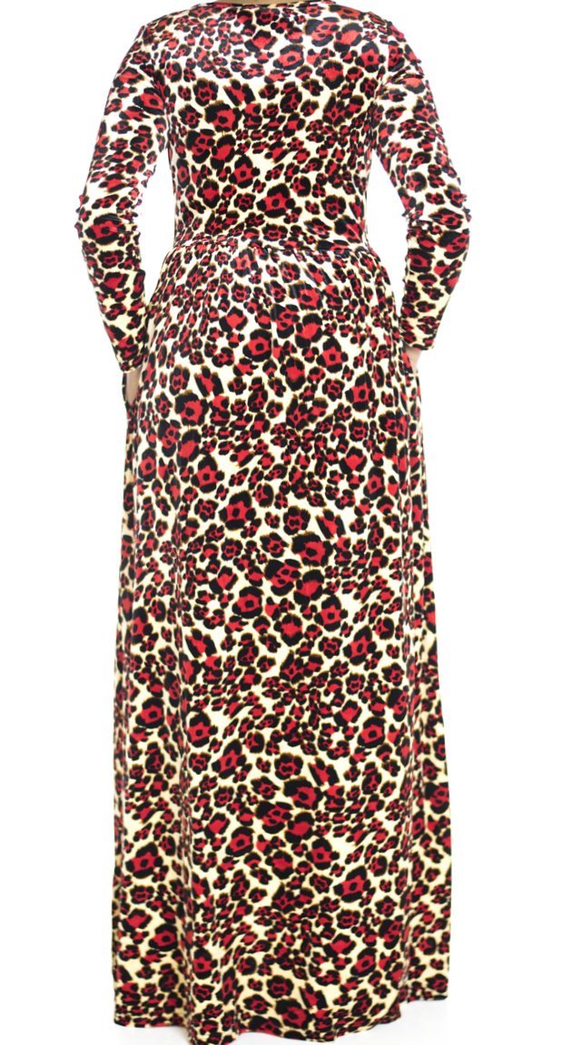 velvet Animal print Maxi dress Kabayare