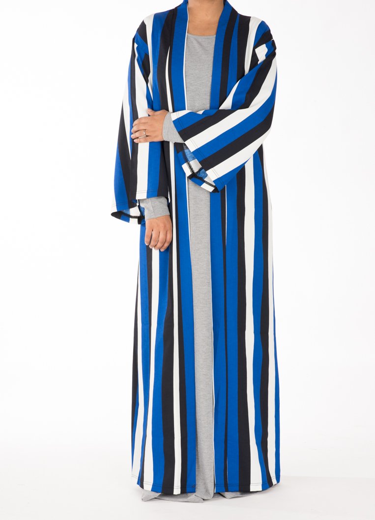 Vertical Stripes Kimono Cardigan Kabayare