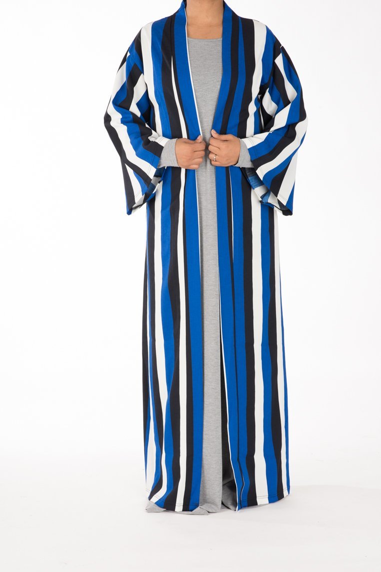 Vertical Stripes Kimono Cardigan Kabayare