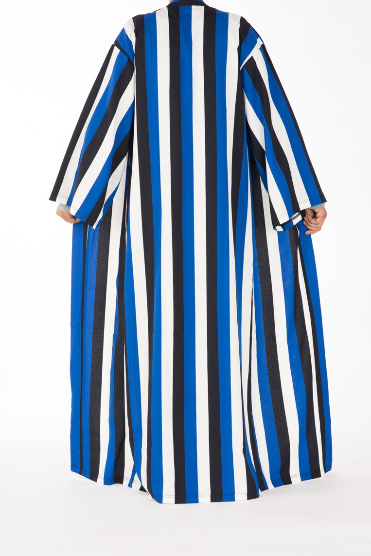 Vertical Stripes Kimono Cardigan Kabayare