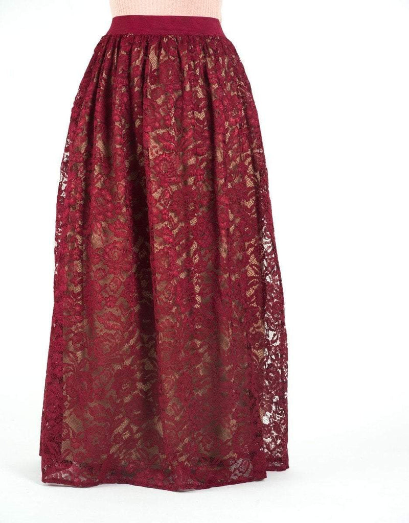 voluminous Floral lace maxi skirt Kabayare