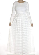 White Chevron Lace dress Kabayare