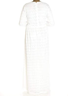 White Chevron Lace dress Kabayare