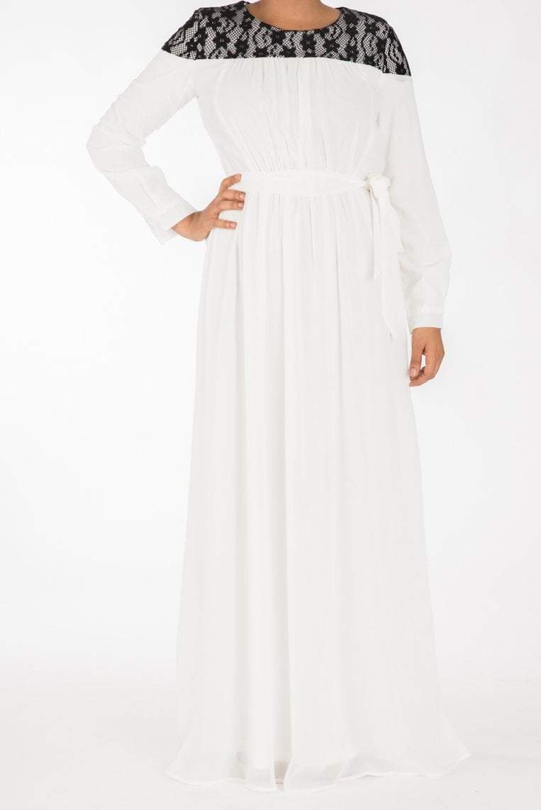 White Devoted Maxi Dress Kabayare