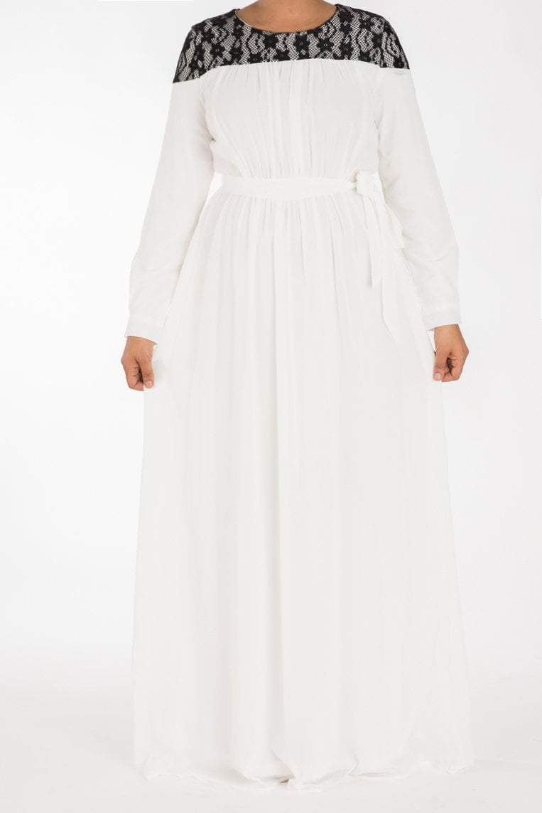 White Devoted Maxi Dress Kabayare