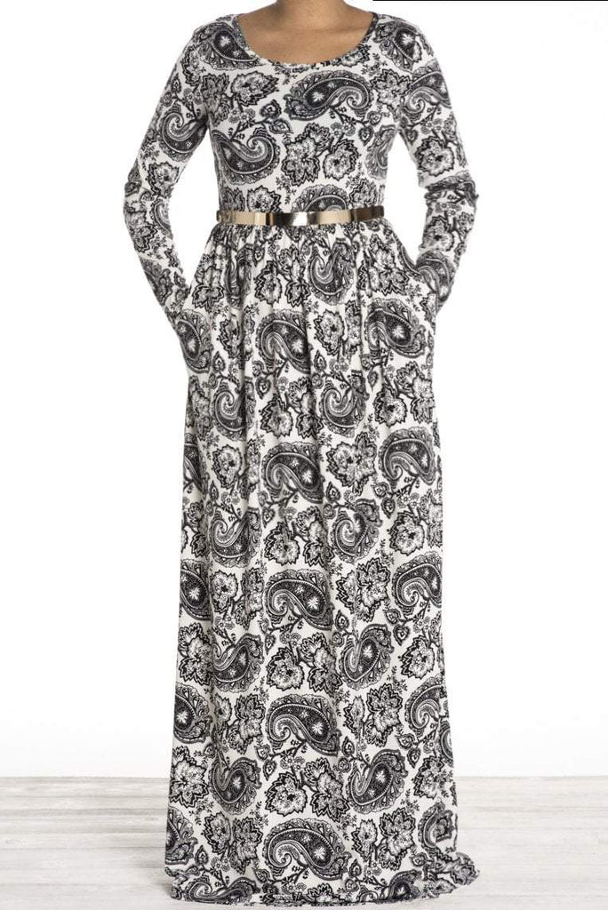 White Henna maxi dress Kabayare
