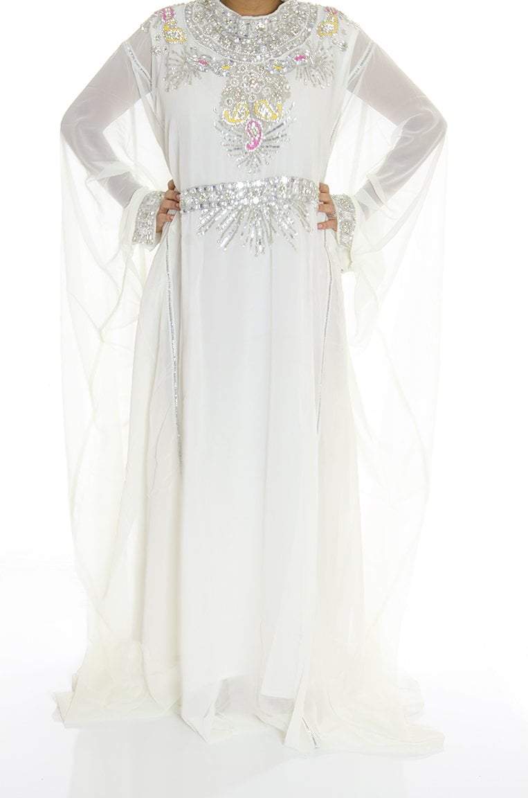 White Kaftan Jilabiya Thobe Kabayare