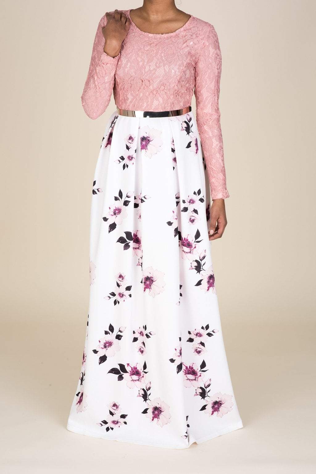 White Mixed Love Maxi Dress Kabayare