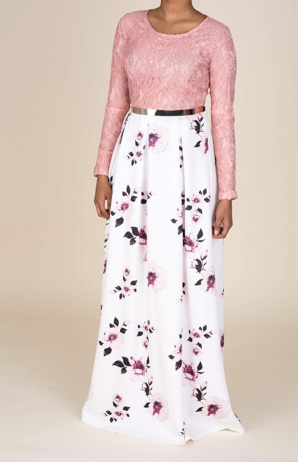White Mixed Love Maxi Dress Kabayare