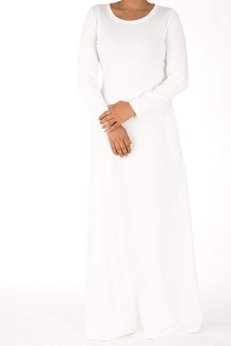 White Modern Cut Dress Kabayare
