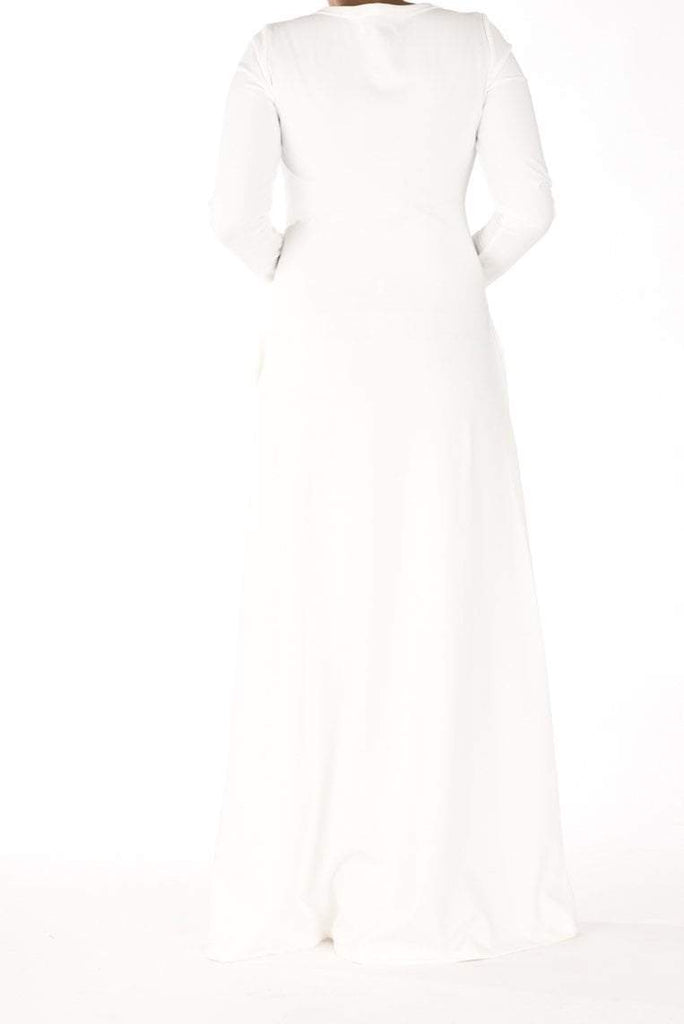 White Modern Cut Dress Kabayare