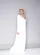 White Modern Cut Dress Kabayare