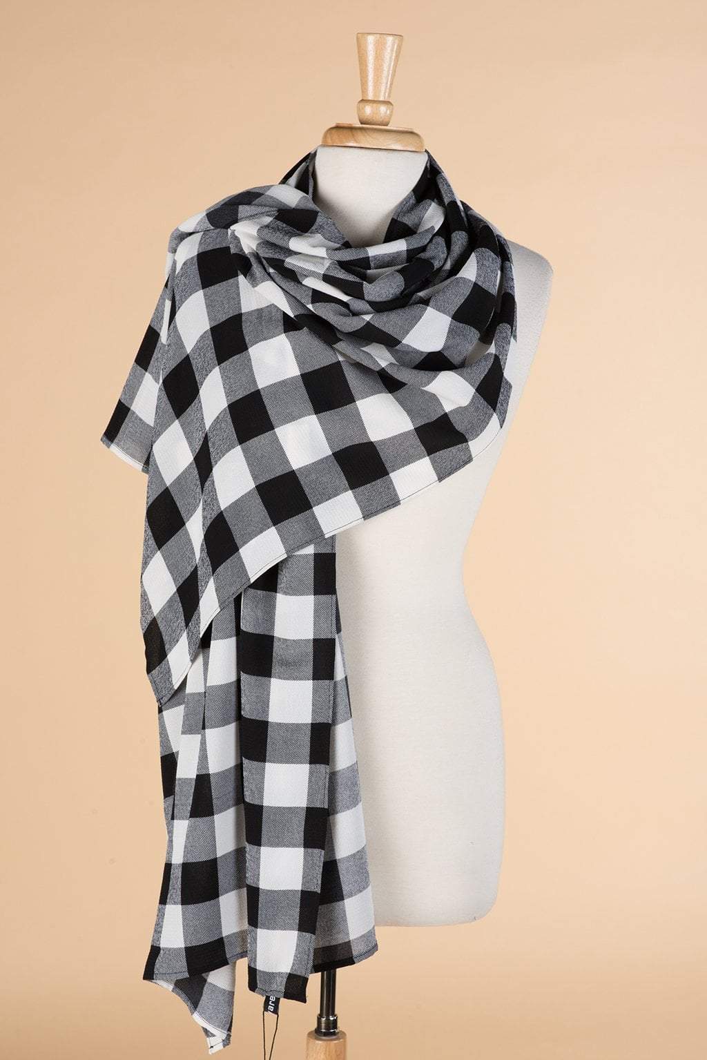 White Plaid Hijab Kabayare