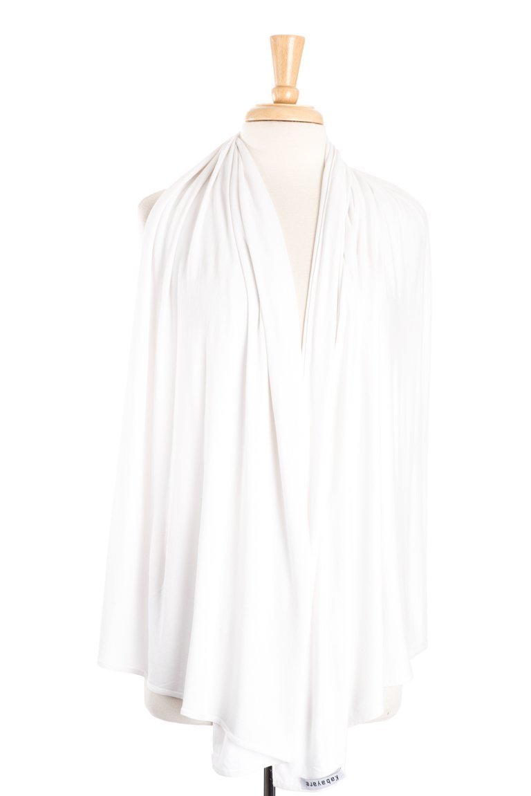 White Signature Jersey Hijab Kabayare
