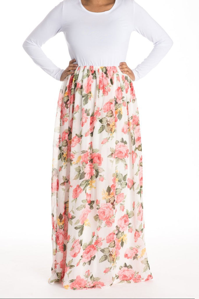 White Summer Blossom DRESS Kabayare