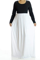White Two Tone Maxi Kabayare
