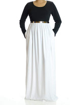 White Two Tone Maxi Kabayare