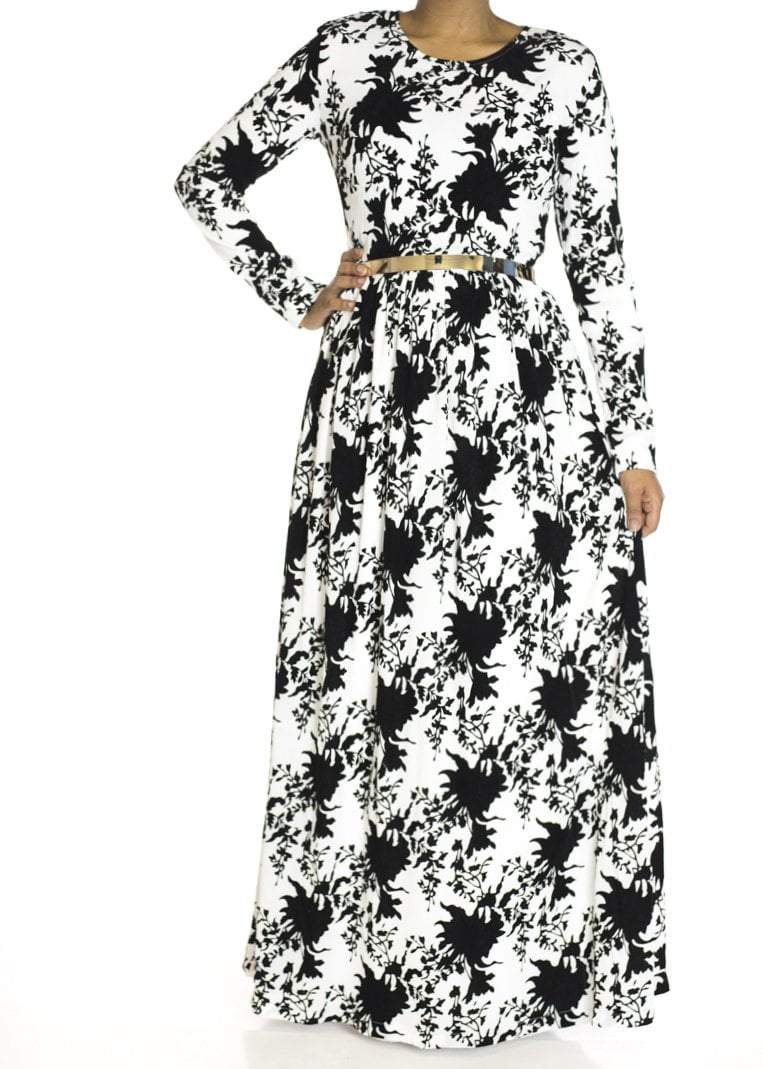 White velvet burnout dress Kabayare