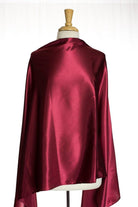 Wine Satin Silk Hijab Kabayare