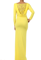 Yellow cowl neck Maxi Dress Kabayare
