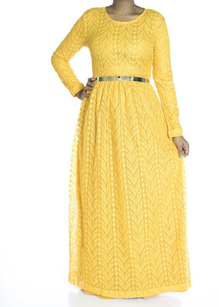 Yellow eye-lash dress Kabayare