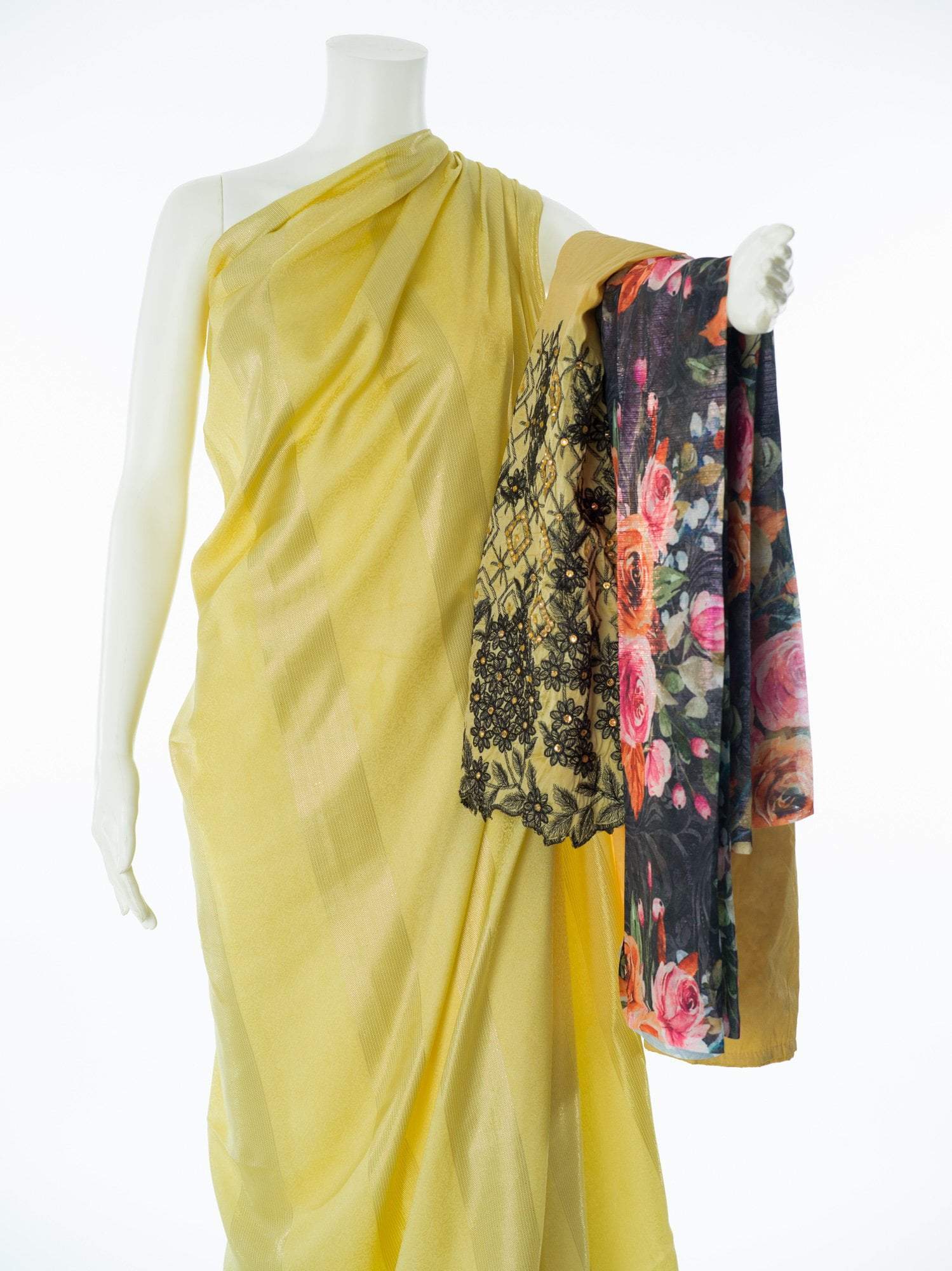 Yellow Goden saree Dirac sets - Kabayare Fashion (5667565011093)