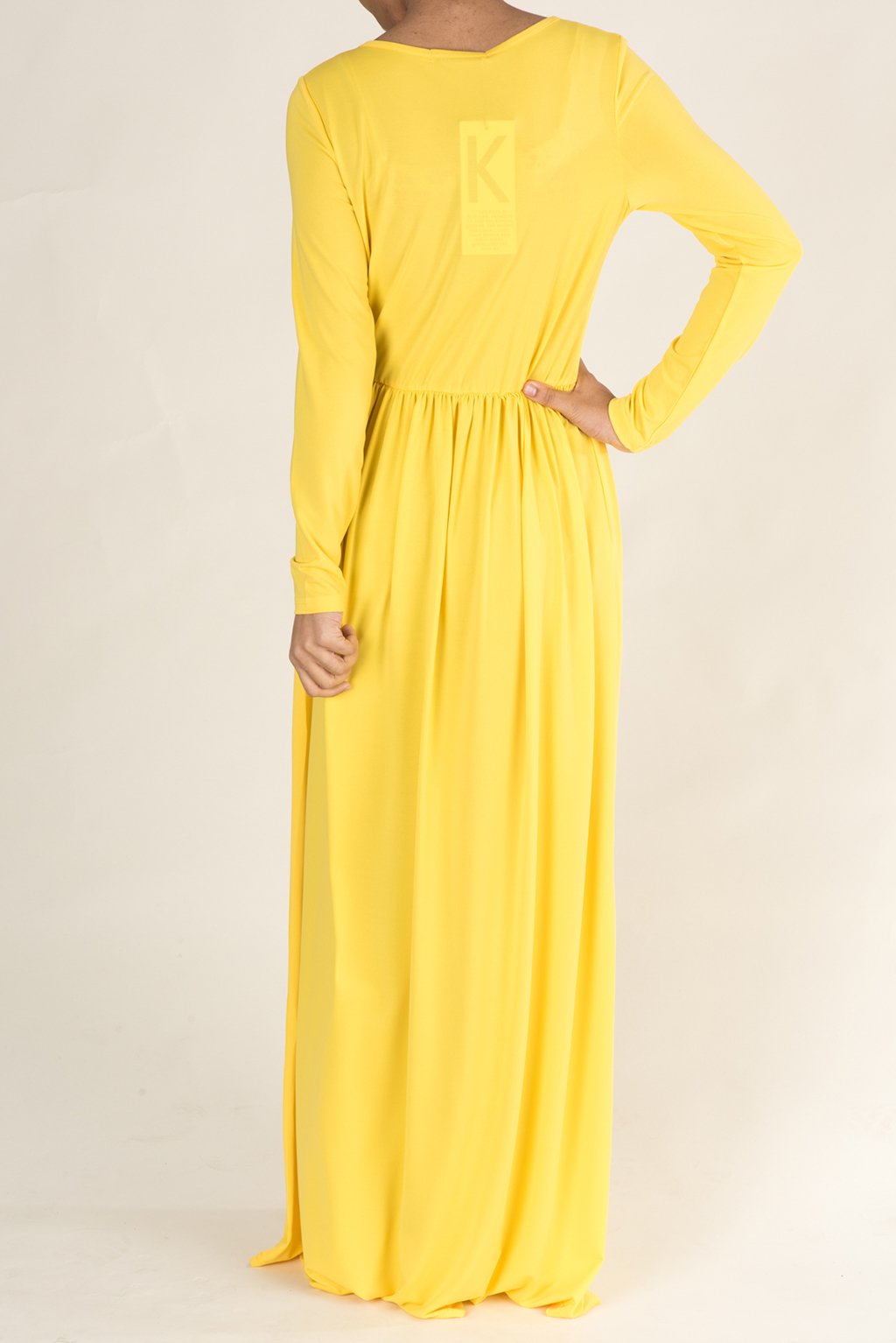 Yellow Milk Silk Maxi Dress (no pocket) Kabayare