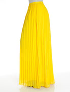 Yellow pleated Maxi Skirt Kabayare