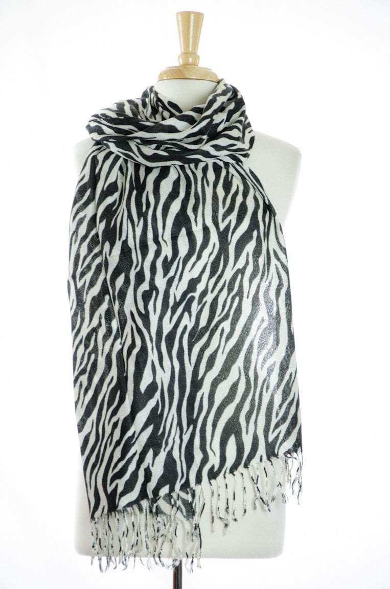 Zebra Acrylic Scarf Pashimina Kabayare